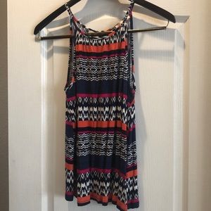Skies are Blue Stitch Fix Blue Pink Halter L EUC